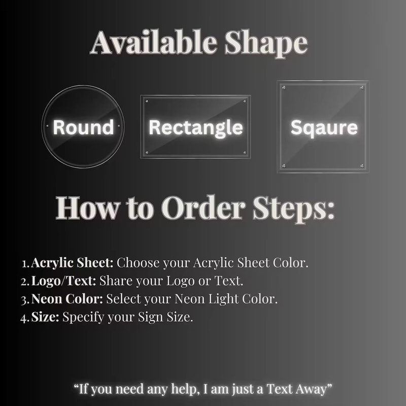 Custom LED Acrylic Business Logo Sign Backlit Salon Studio Wall Signage 6