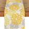 Blue Dahlia Floral Linen Table Runner Summer Spring Farmhouse Dining Decor 9
