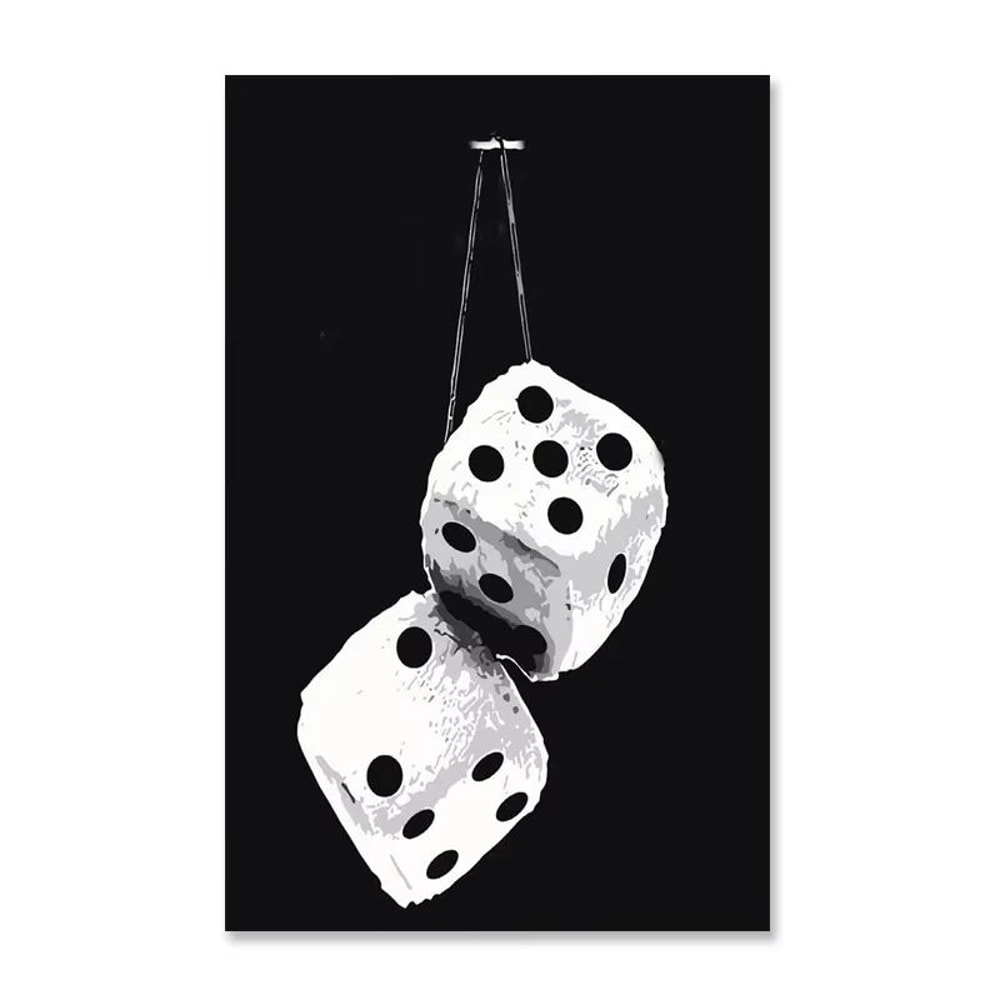 Black And White 8 Ball Billiards Canvas Wall Art Modern Pool Room Decor Poster 7
