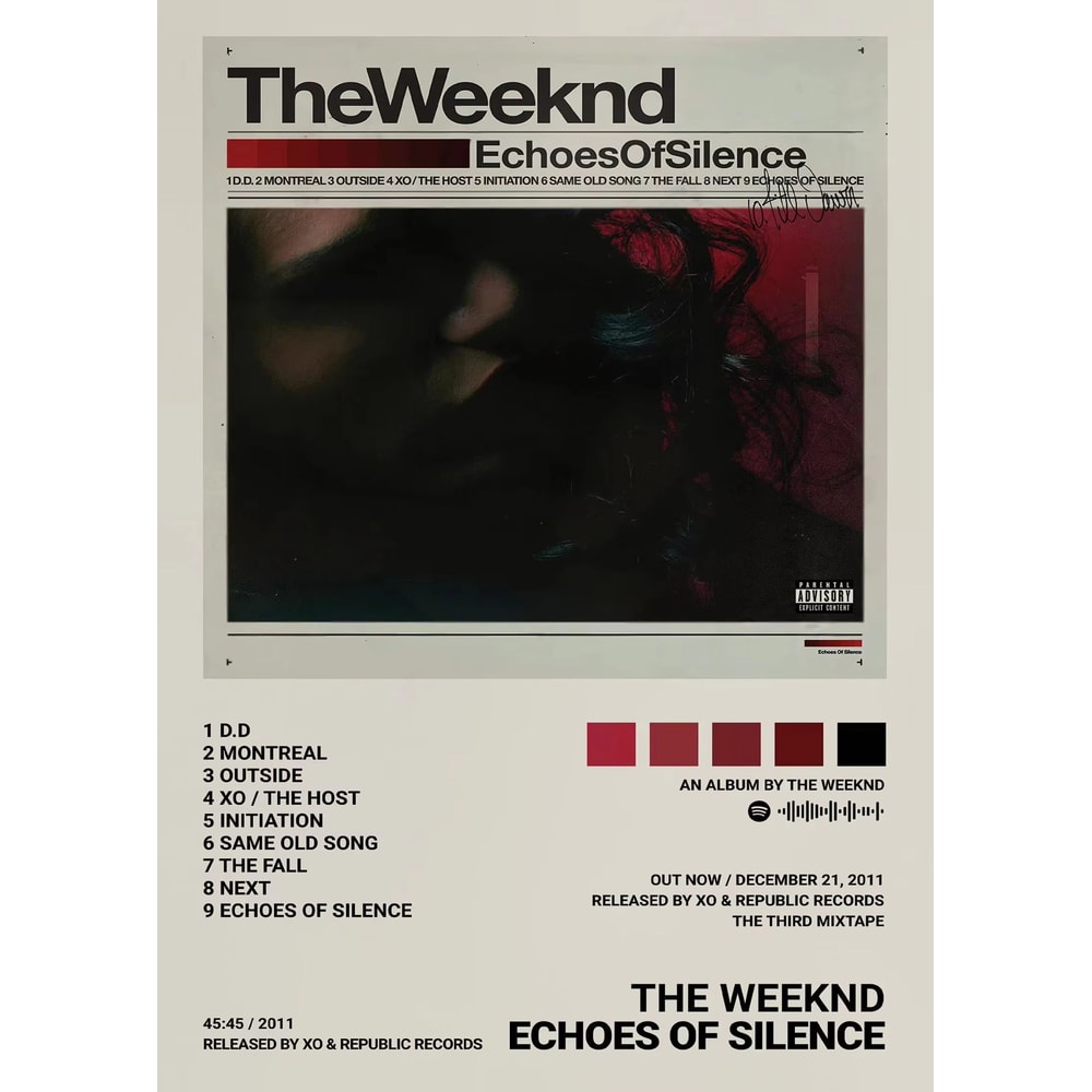 The Weeknd Hip Hop Canvas Poster Modern Album Wall Art Music Room Decor 10