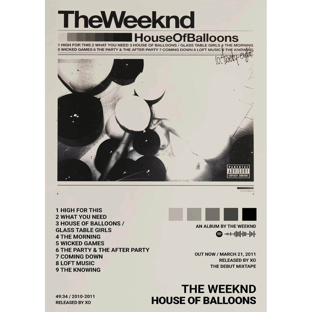 The Weeknd Hip Hop Canvas Poster Modern Album Wall Art Music Room Decor 15