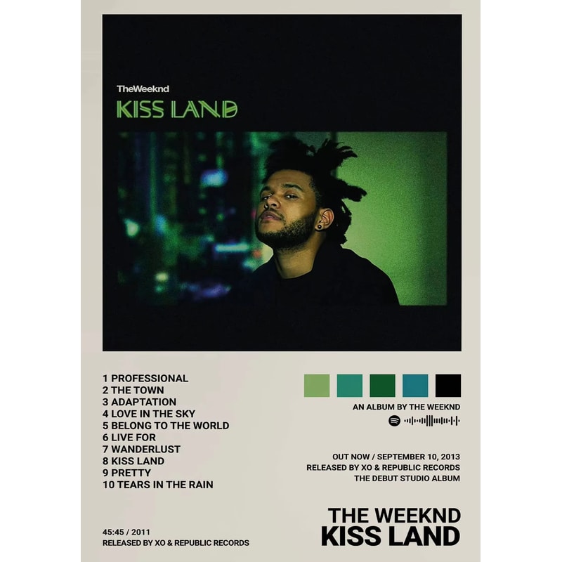 The Weeknd Hip Hop Canvas Poster Modern Album Wall Art Music Room Decor 7