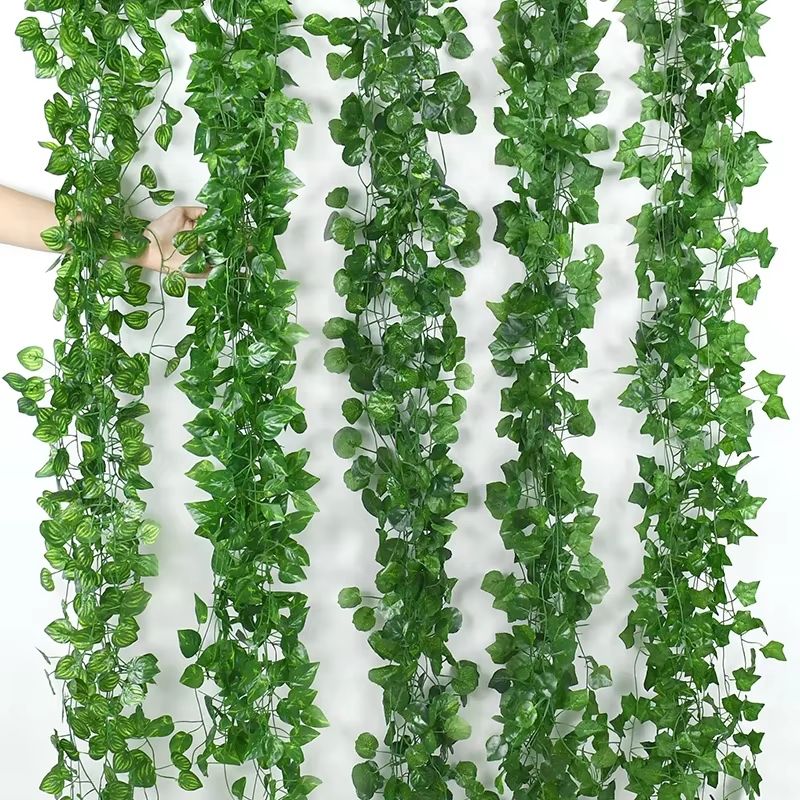 Artificial Ivy Garland Hanging Vine Realistic Green Leaves Wall And Garden Decor 5