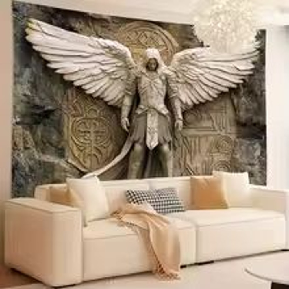 Glam 3D Angel Wall Tapestry Polyester Hanging Decor For Bedroom And Living Room 1