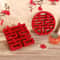 Red Double Happiness Wood Wall Decor Chinese Wedding XI Symbol Ornament 3