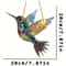 Kawaii Acrylic Hummingbird Wind Chime Keychain Colorful Hanging Room And Car Decor 12