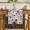 Watercolor Floral Linen Table Runner Green Plant Pattern Reusable Dining And Wedding Decor 1