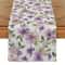 Watercolor Floral Linen Table Runner Green Plant Pattern Reusable Dining And Wedding Decor 3