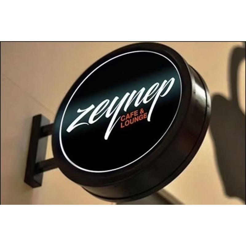 Custom Outdoor LED Round Lightbox Sign Double Sided Aluminum Business Display 7