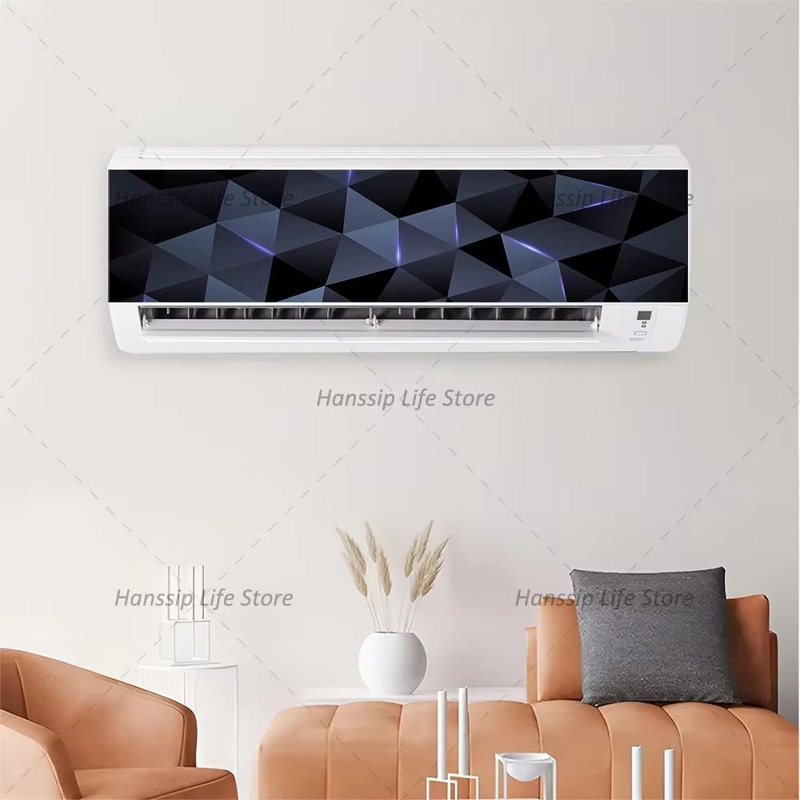 3D Geometric Air Conditioner Panel Wall Sticker Modern Home Decor Decal 4