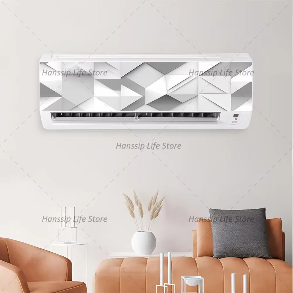 3D Geometric Air Conditioner Panel Wall Sticker Modern Home Decor Decal 6