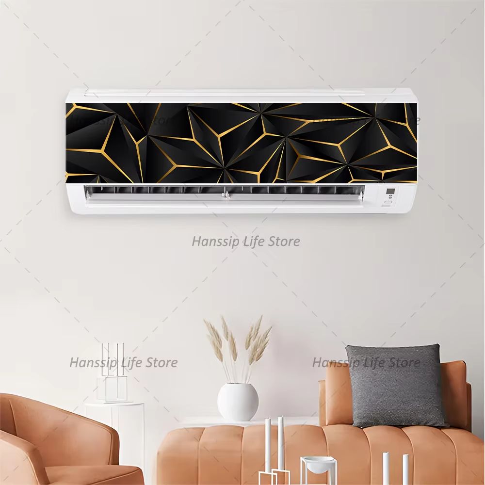 3D Geometric Air Conditioner Panel Wall Sticker Modern Home Decor Decal 7