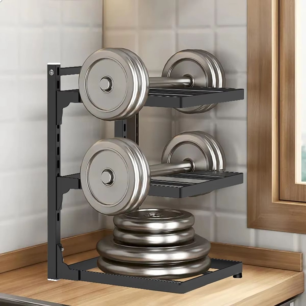 FlexiStack Adjustable Kitchen Pot Rack 24 Tier Space Saving Under Sink Organizer 2