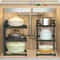 FlexiStack Adjustable Kitchen Pot Rack 24 Tier Space Saving Under Sink Organizer 4