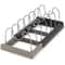 Expandable Stainless Steel Pan Lid Organizer Rack For Cabinet And Countertop Storage 5