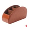 Premium PU Leather Remote Control Holder With 5 Compartments Desktop Organizer 7
