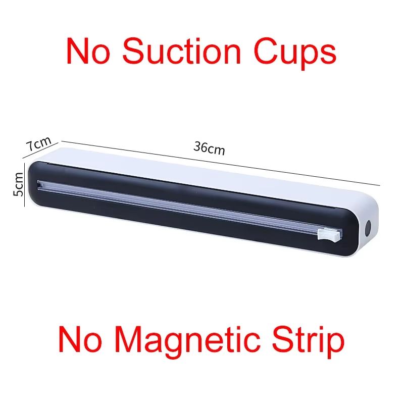 Magnetic Plastic Wrap And Foil Dispenser With Cutter Kitchen Storage Box 7