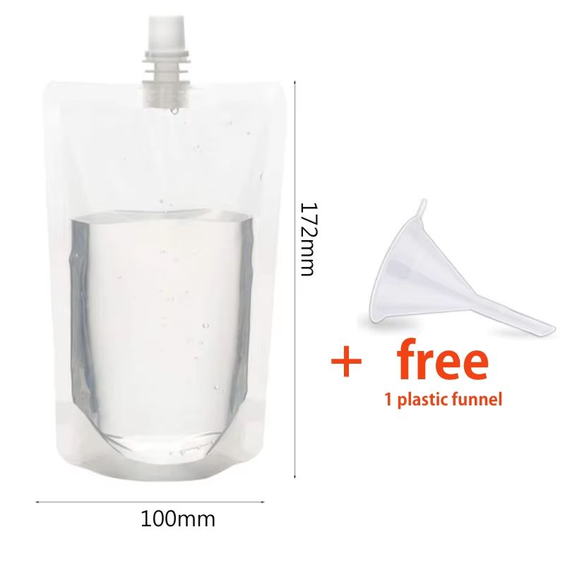 TravelSip Reusable Drink Pouches With Spout 100ml500ml Portable Beverage Bags 9