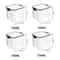 5Piece Stackable Airtight Food Storage Jar Set For Kitchen Pantry Organization 12