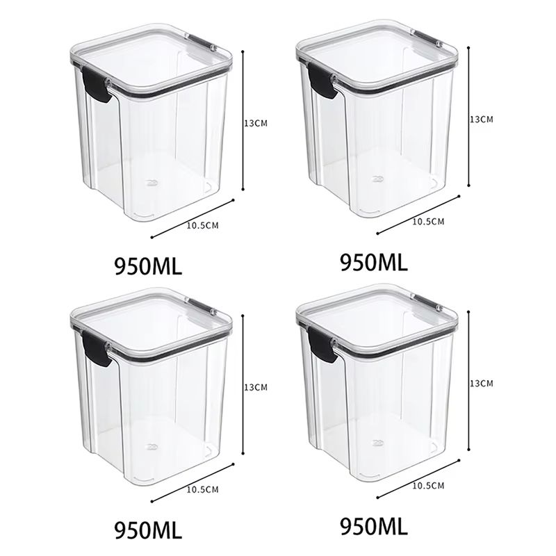 5Piece Stackable Airtight Food Storage Jar Set For Kitchen Pantry Organization 14