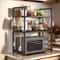 Compact Plastic Microwave Storage Rack Space Saving Countertop Organizer 0
