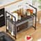 Compact Plastic Microwave Storage Rack Space Saving Countertop Organizer 4