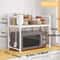 Compact Plastic Microwave Storage Rack Space Saving Countertop Organizer 7