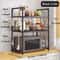Compact Plastic Microwave Storage Rack Space Saving Countertop Organizer 8