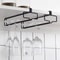 Stainless Steel Hanging Wine Glass Holder Under Cabinet Space Saving Rack 0