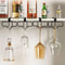 Stainless Steel Hanging Wine Glass Holder Under Cabinet Space Saving Rack 3