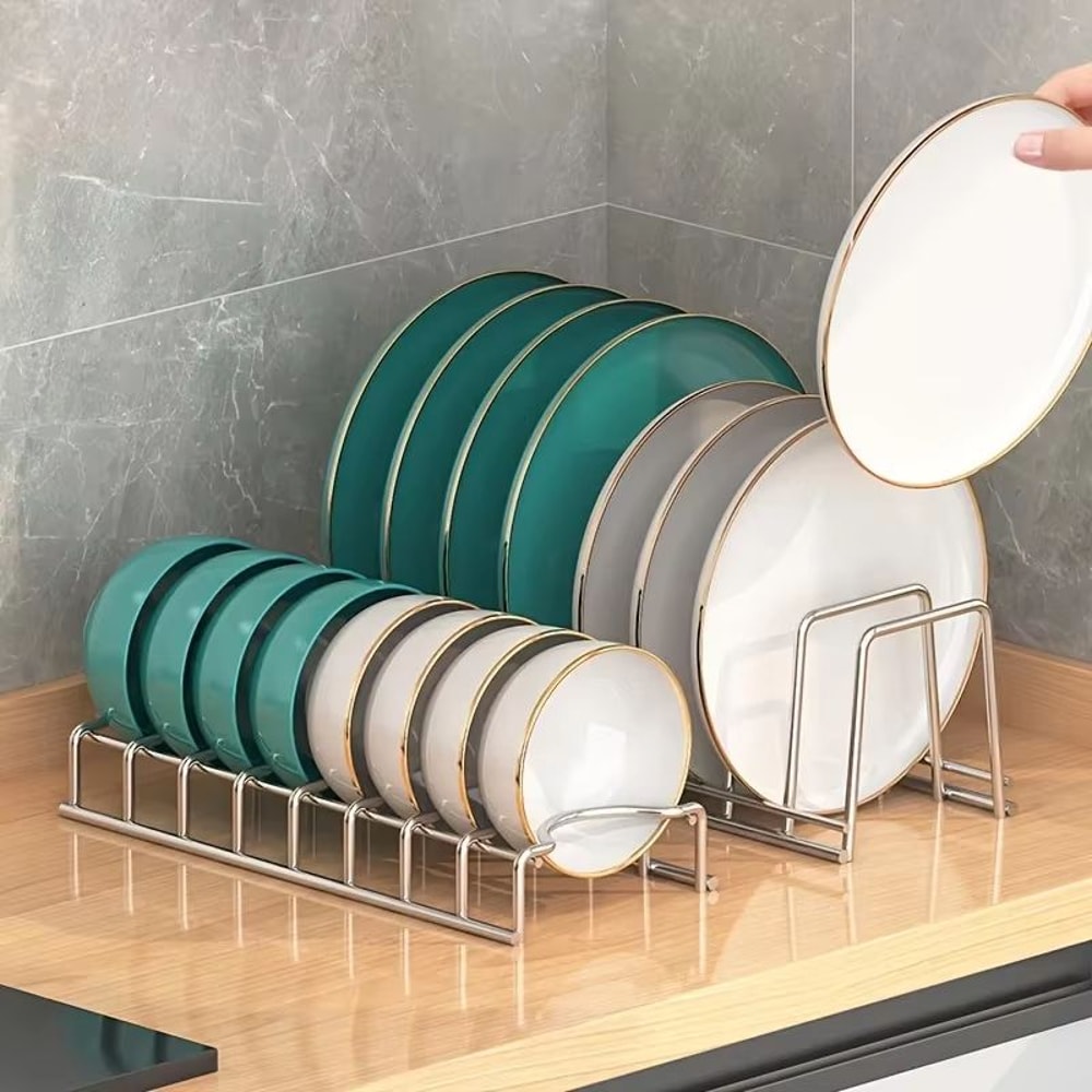Expandable Stainless Steel Dish Drying Rack With Drip Tray Organizer 2