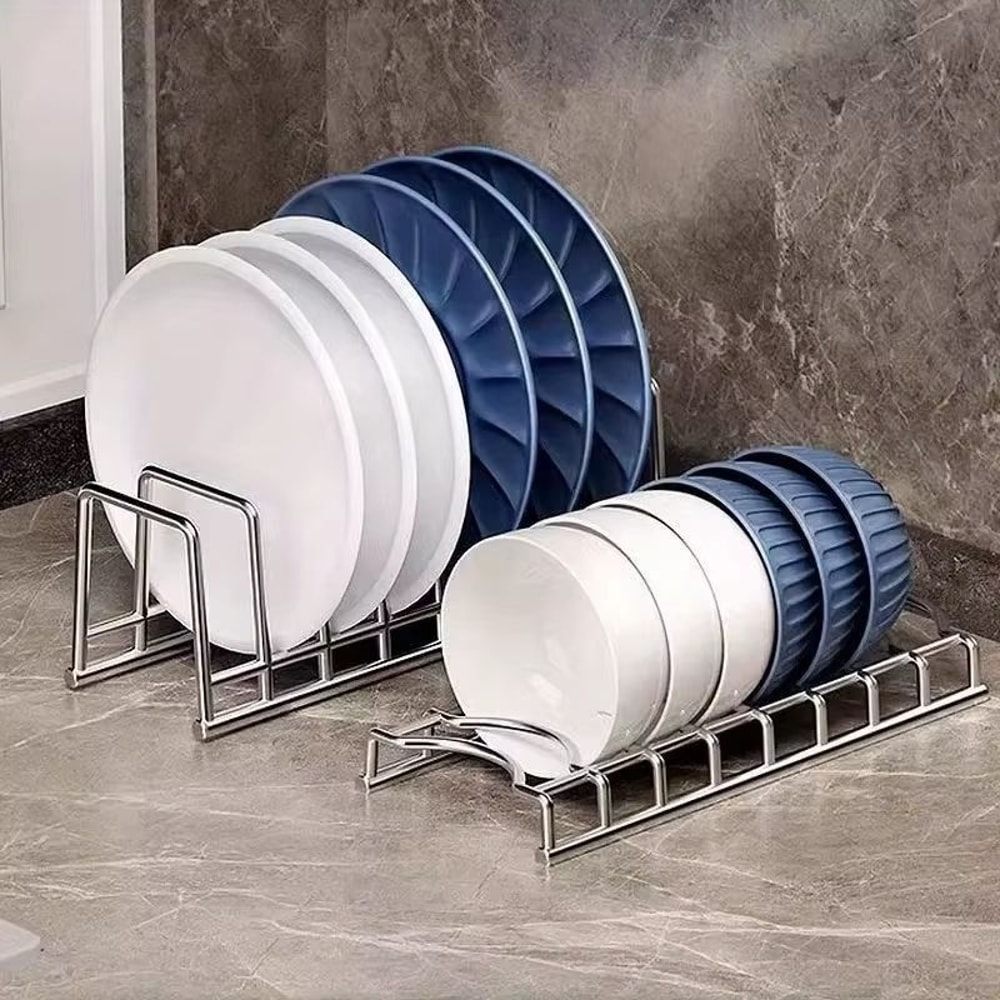 Expandable Stainless Steel Dish Drying Rack With Drip Tray Organizer 3