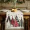 Retro Plaid Christmas Tree Table Runner Cozy Holiday Dining Decor 1