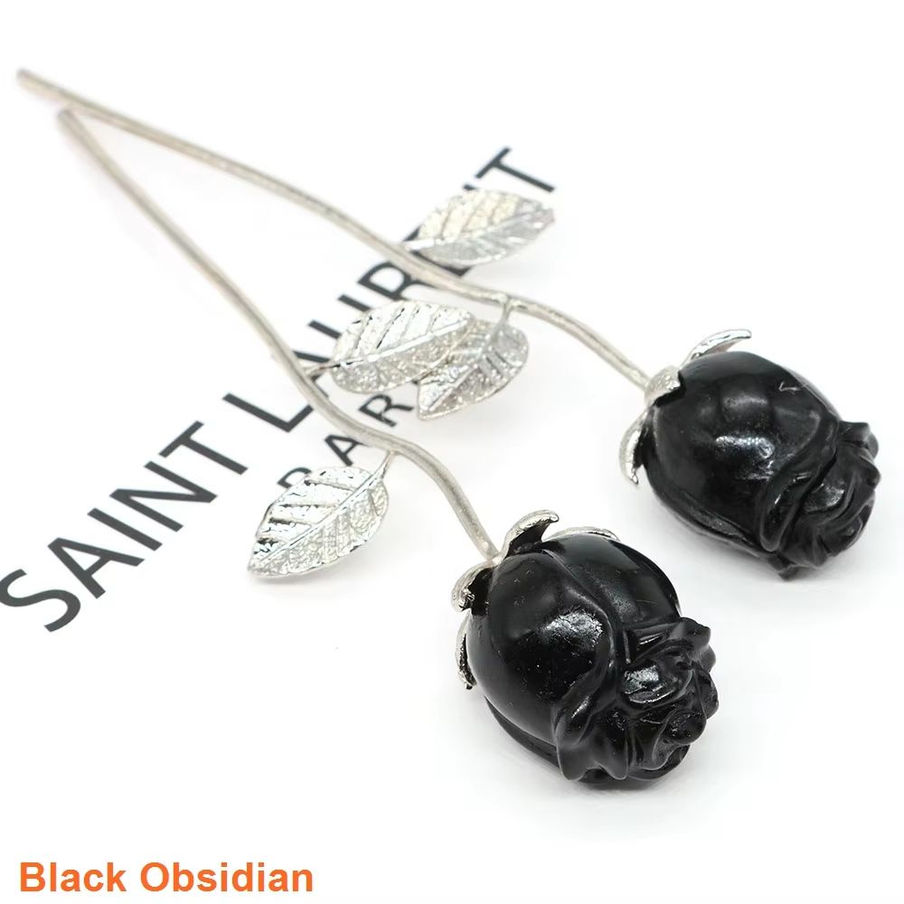 Hand Carved Rose Quartz Crystal Flower Romantic Healing Gem Decor Gift 11