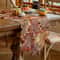 1pc Autumn Maple Leaf Embroidered Table Runner Flocked Brown Maple Design Rustic Farmhouse Thanksgi 0