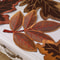 1pc Autumn Maple Leaf Embroidered Table Runner Flocked Brown Maple Design Rustic Farmhouse Thanksgi 4
