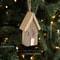 Rustic Wooden Christmas House Pendant Cozy Mini Cabin Tree Ornament 1