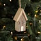 Rustic Wooden Christmas House Pendant Cozy Mini Cabin Tree Ornament 8