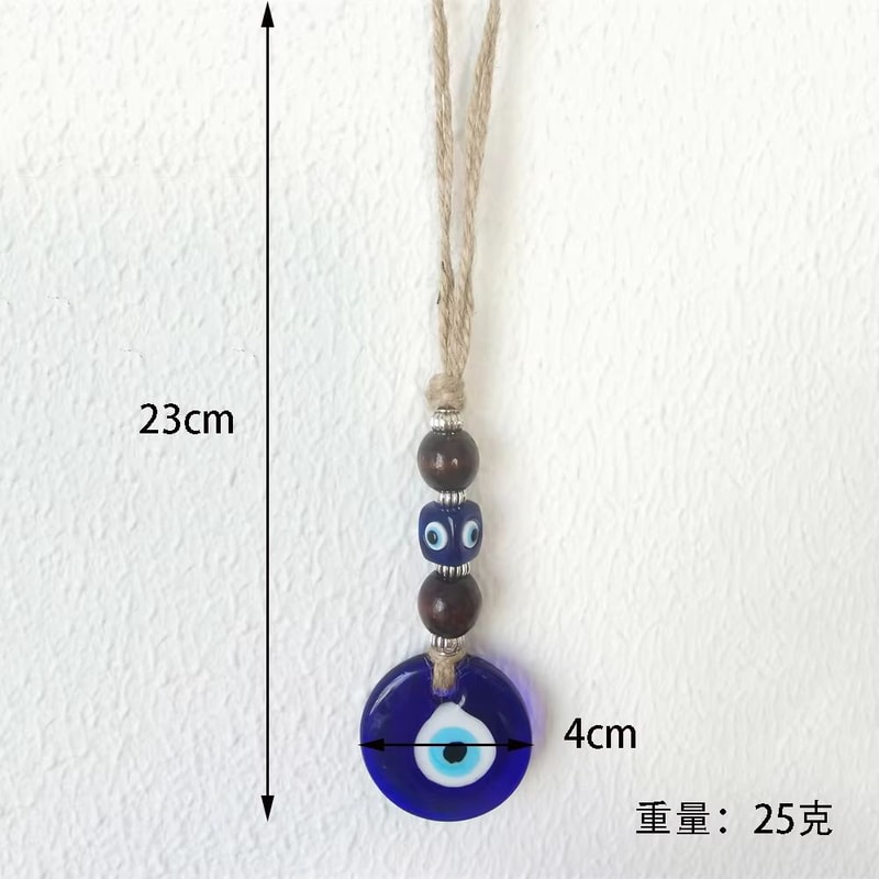 Colorful Turkish Evil Eye Glass Wall Hanging With Multicolor Beads For Home Protection 18