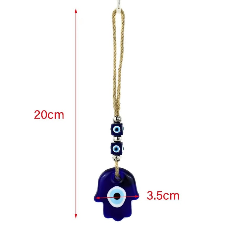 Colorful Turkish Evil Eye Glass Wall Hanging With Multicolor Beads For Home Protection 20