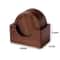 Walnut Wood Coaster Set 6Piece Japanese Style Insulated Round Drink Mats 6