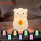 Cute Pear Silicone Night Light 7Color Touch Dimmable USB Rechargeable Lamp 10