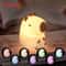 Cute Pear Silicone Night Light 7Color Touch Dimmable USB Rechargeable Lamp 8