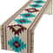 Aztec Boho Linen Table Runner Geometric Tribal Dining Table Decor 1