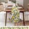 Watercolor Lemon Linen Table Runner Summer Green Leaf Dining Table Decor 3