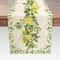 Spring Lemon Floral Linen Table Runner For Kitchen And Dining Decor 0