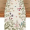 Spring Daisy Linen Table Runner Farmhouse Floral Dining Table Decor 6