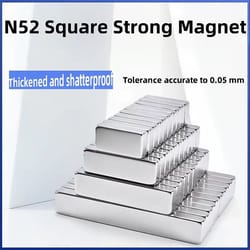 n52 strong square magnet set 10pcs compact rare earth magnets for home office use