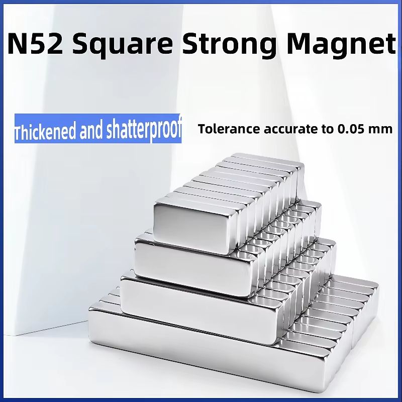 N52 Strong Square Magnet Set 10pcs Compact Rare Earth Magnets For Home Office Use 0