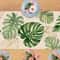 Tropical Palm Leaves Linen Table Runner For Summer Kitchen And Dining Decor 4